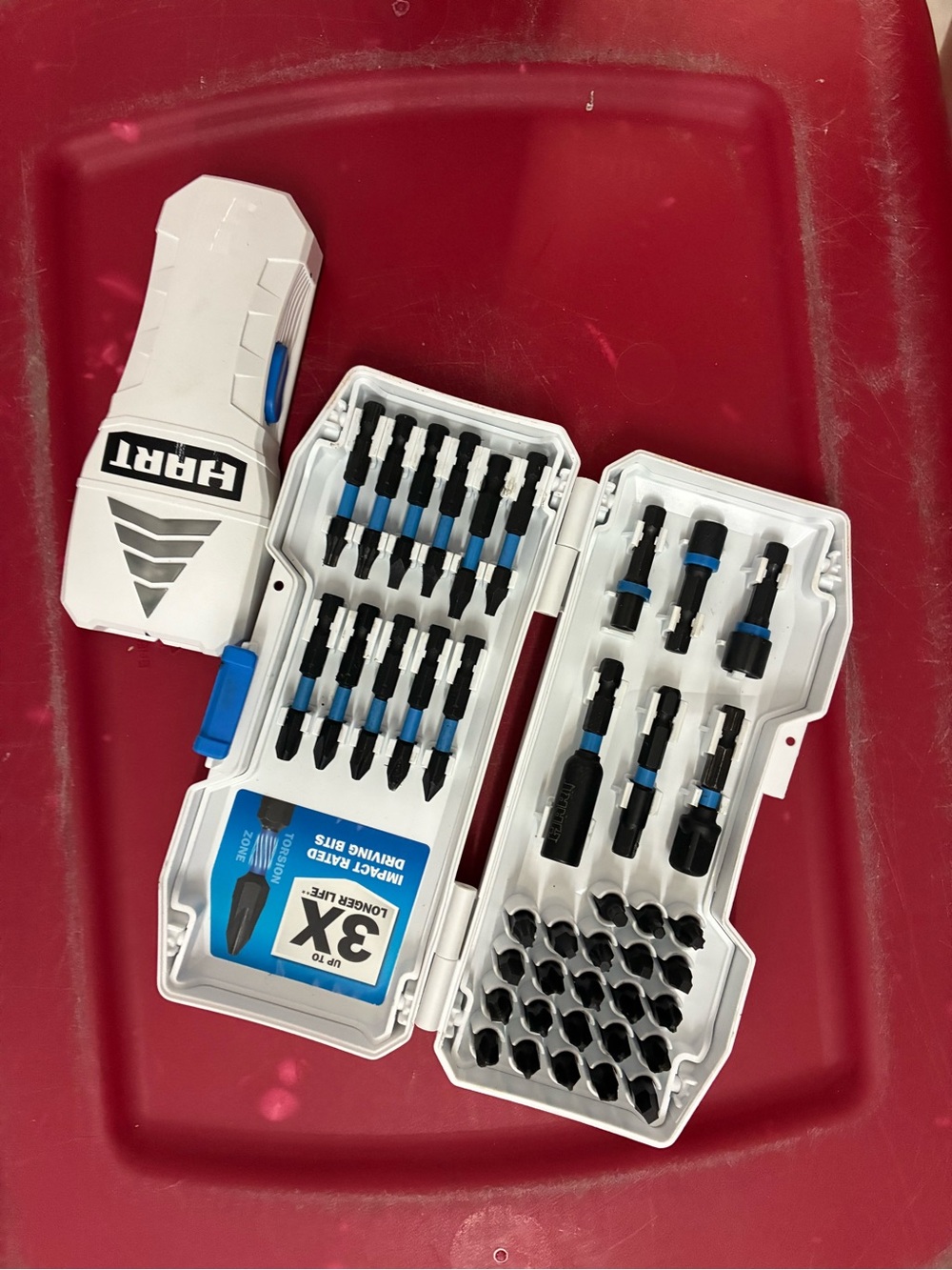 Hart Schaffner Marx White and Blue Precision Bit Set